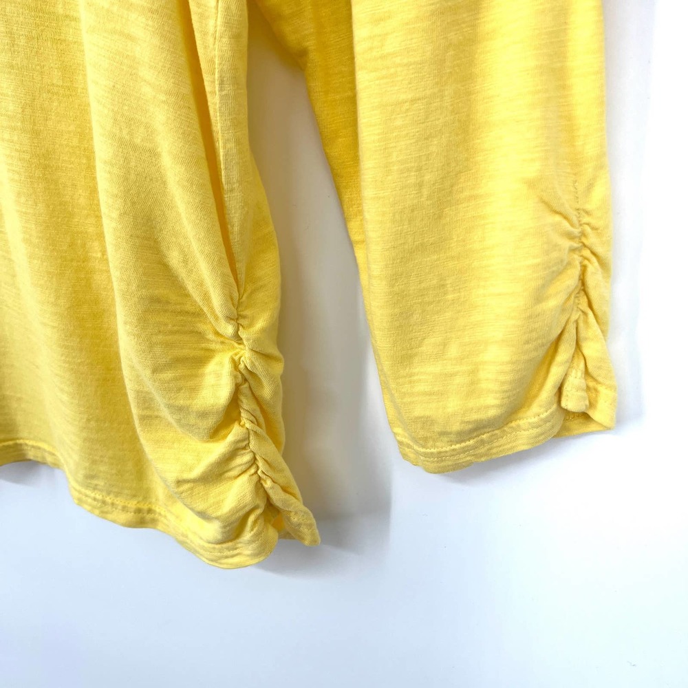Coldwater Creek MODAL Womens Size L Large Yellow Long Sleeve Blouse Shirt Top - Picture 4 of 5